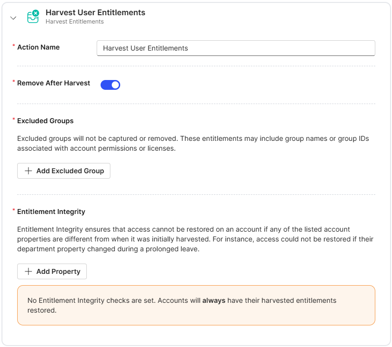 Harvest Entitlement Action.