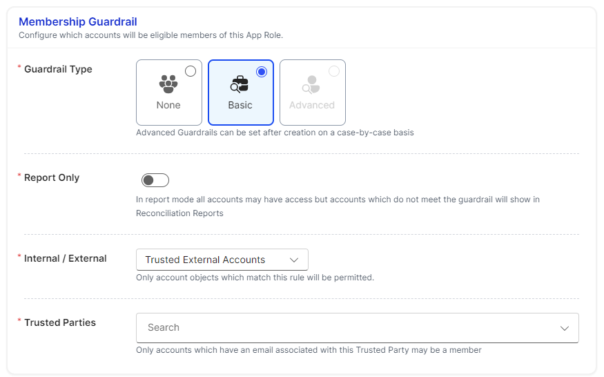 guardrail type trusted parties