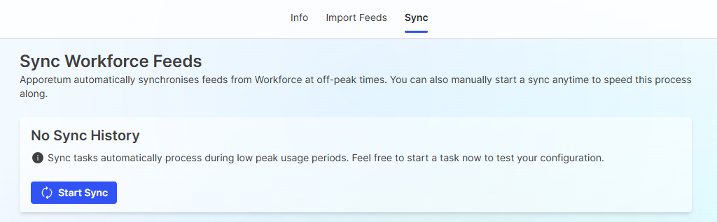 Workforce feed sync
